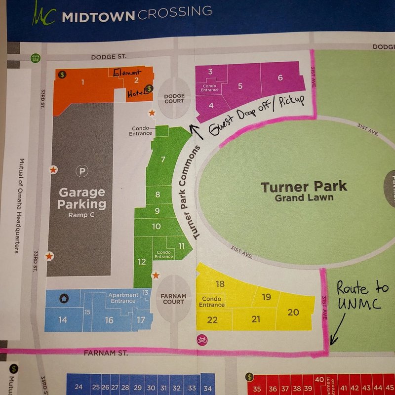 map of element hotel courtyard